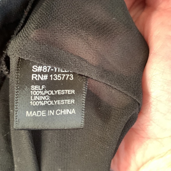 Olivaceous Chiffon Polyester Floral Maxi Black Sheer - Picture 9 of 9